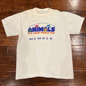 Vintage Single Stitch Humane Society Member Animals Graphic T-Shirt 90s Y2K